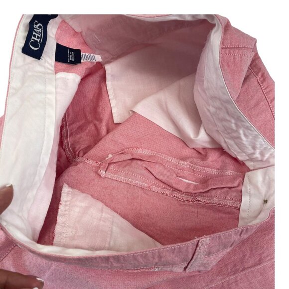 CHAPS Men's SZ 36 Waist Light Red Flat Front Bermuda Shorts  9.5” Inseam - Picture 9 of 12